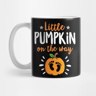 Pregnancy Little Pumpkin On The Way Funny Halloween Baby Shower Costume Couples Mug